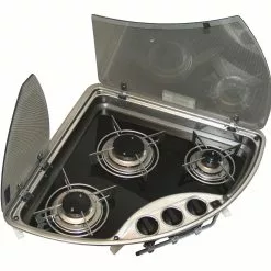 Kitchen & Bathroom Equipment Shop 18 Dometic-Cramer CE-08-DF 3-Burner Caravan Hob With Glass Lid