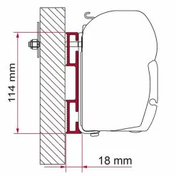 Fiamma Bracket Adaptor Kit D For F45 Awnings