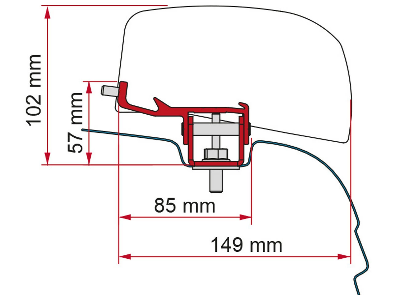 Fiamma F40 VAN Awning Adapter Bracket For Nissan NV 350 L2-H1 Campervan 3 Fiamma F40 VAN Awning Adapter Bracket For Nissan NV 350 L2-H1 Campervan