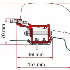 Fiamma F40 VAN Awning Adapter Bracket For Renault Trafic L1 & L2 Campervan -Kitchen & Bathroom Equipment Shop 98655Z088 800x600 78980.1660313434