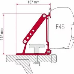 Fiamma F45 Awning Roof Rails Installation Kit Auto Adapter Brackets