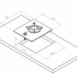 Navy Load Built In Glass Hob Single Burner NL.20000 -Kitchen & Bathroom Equipment Shop NL.20000 D 33668.1676148555