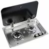 Navy Load Built In Stainless Steel Double Burner Hob With Glass Lid NL.21002