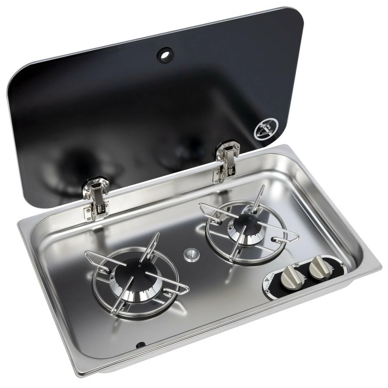 Navy Load Built In Stainless Steel Double Burner Hob With Glass Lid NL.21002 3 Navy Load Built In Stainless Steel Double Burner Hob With Glass Lid NL.21002