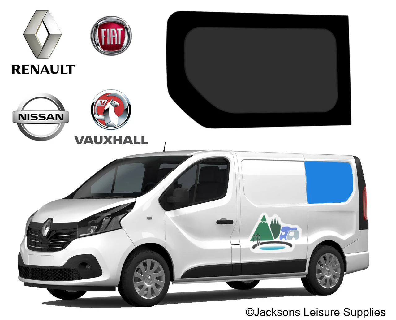 JLS Renault Trafic Vauxhall Vivaro SWB Glass Campervan Window - UK Passenger Side Rear 4 JLS Renault Trafic Vauxhall Vivaro SWB Glass Campervan Window - UK Passenger Side Rear - Image 2