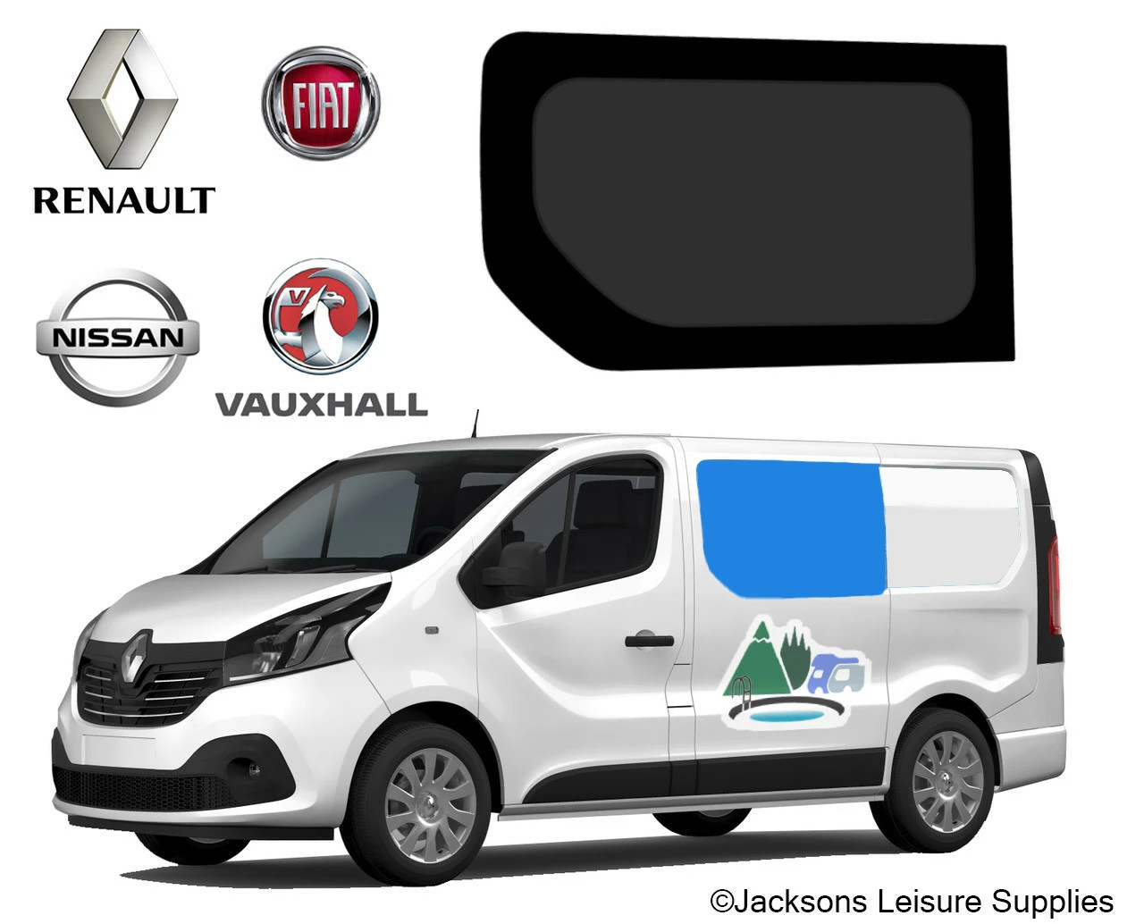 JLS Renault Trafic Vauxhall Vivaro Fixed Glass Campervan Window - UK Passenger Side 4 JLS Renault Trafic Vauxhall Vivaro Fixed Glass Campervan Window - UK Passenger Side - Image 2