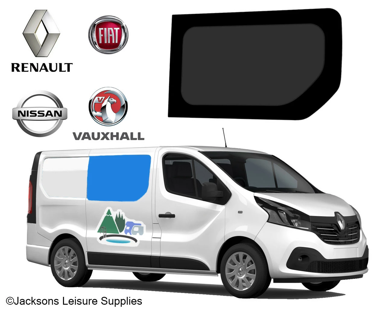 JLS Renault Trafic Vauxhall Vivaro Bonded Glass Fixed Window - Driver's Side 4 JLS Renault Trafic Vauxhall Vivaro Bonded Glass Fixed Window - Driver's Side - Image 2