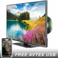 Avtex M249DRS PRO 12v LED TV With Freeview HD SAT HD DVD REC For Caravans Motorhomes