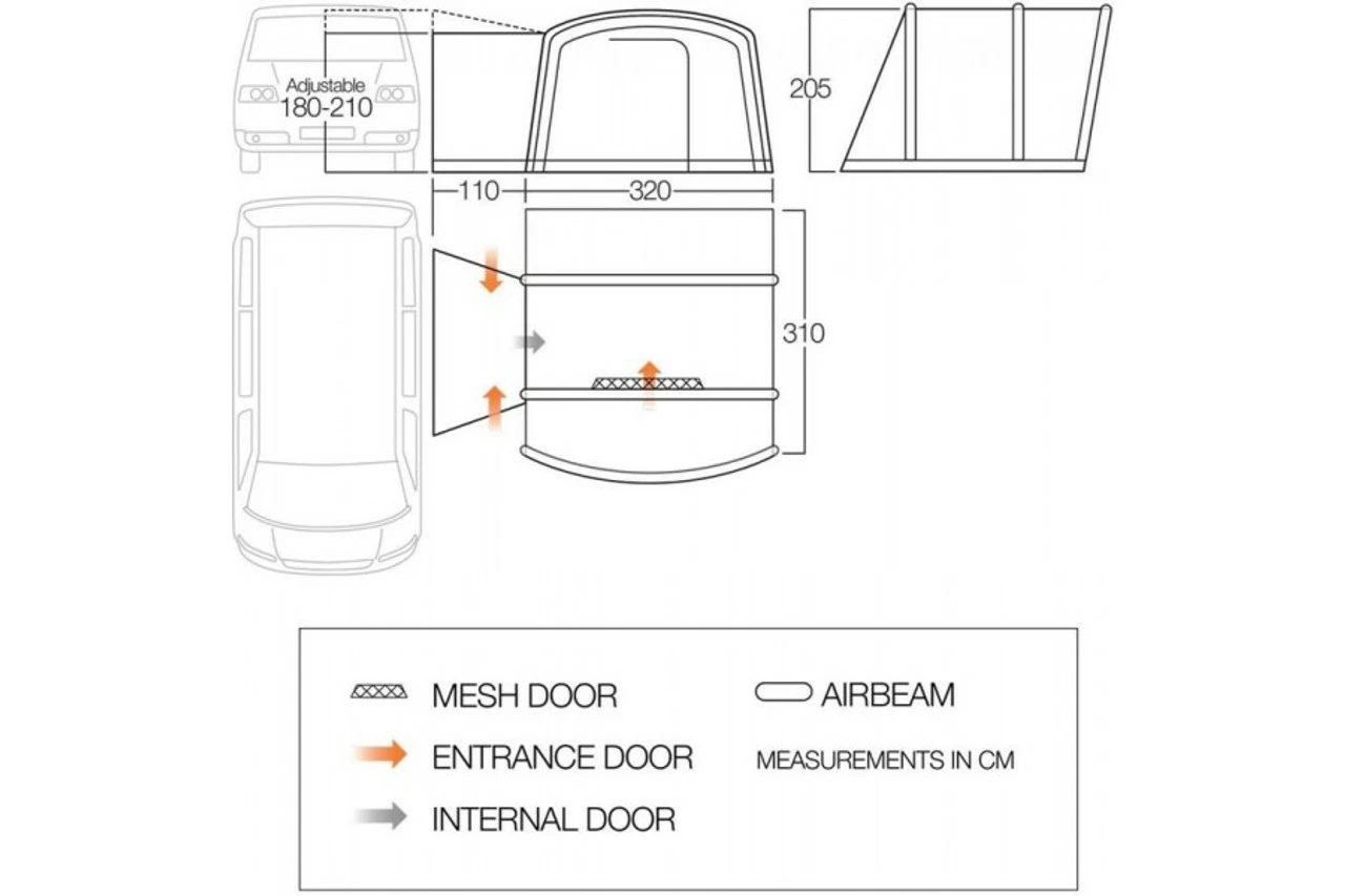 Vango Cove II Air Driveaway Awning For Campervan 5 Vango Cove II Air Driveaway Awning For Campervan - Image 4