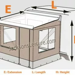 Dometic Motorhome & Caravan Perfect Roof Camp Room -Kitchen & Bathroom Equipment Shop dometic camproom dimensions1 58847.1517586132