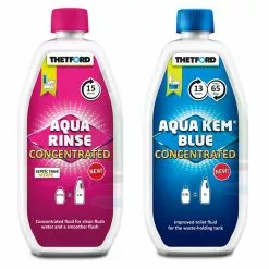 Thetford Aqua Kem Porta Potti Pink & Green Eco Friendly Concentrate Chemical Duo Pack -Kitchen & Bathroom Equipment Shop thetford aqua kem rinse concentrate pink blue duo twin pack 98814.1574162336