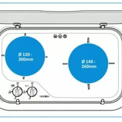 Thetford Topline 165 2 Burner Campervan Motorhome Hob Long Side -Kitchen & Bathroom Equipment Shop thetford topline165 suitable pan szes 49311.1611740277