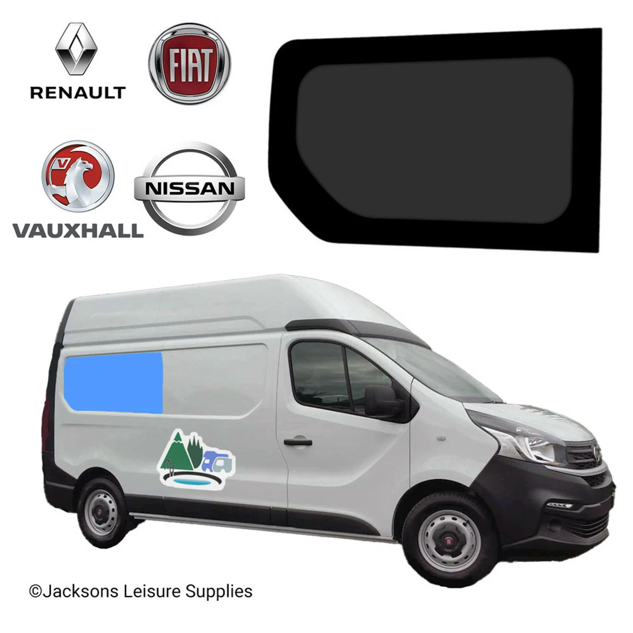 JLS Renault Trafic Vauxhall Vivaro LWB Glass Campervan Window - UK Driver Side Rear 3 JLS Renault Trafic Vauxhall Vivaro LWB Glass Campervan Window - UK Driver Side Rear