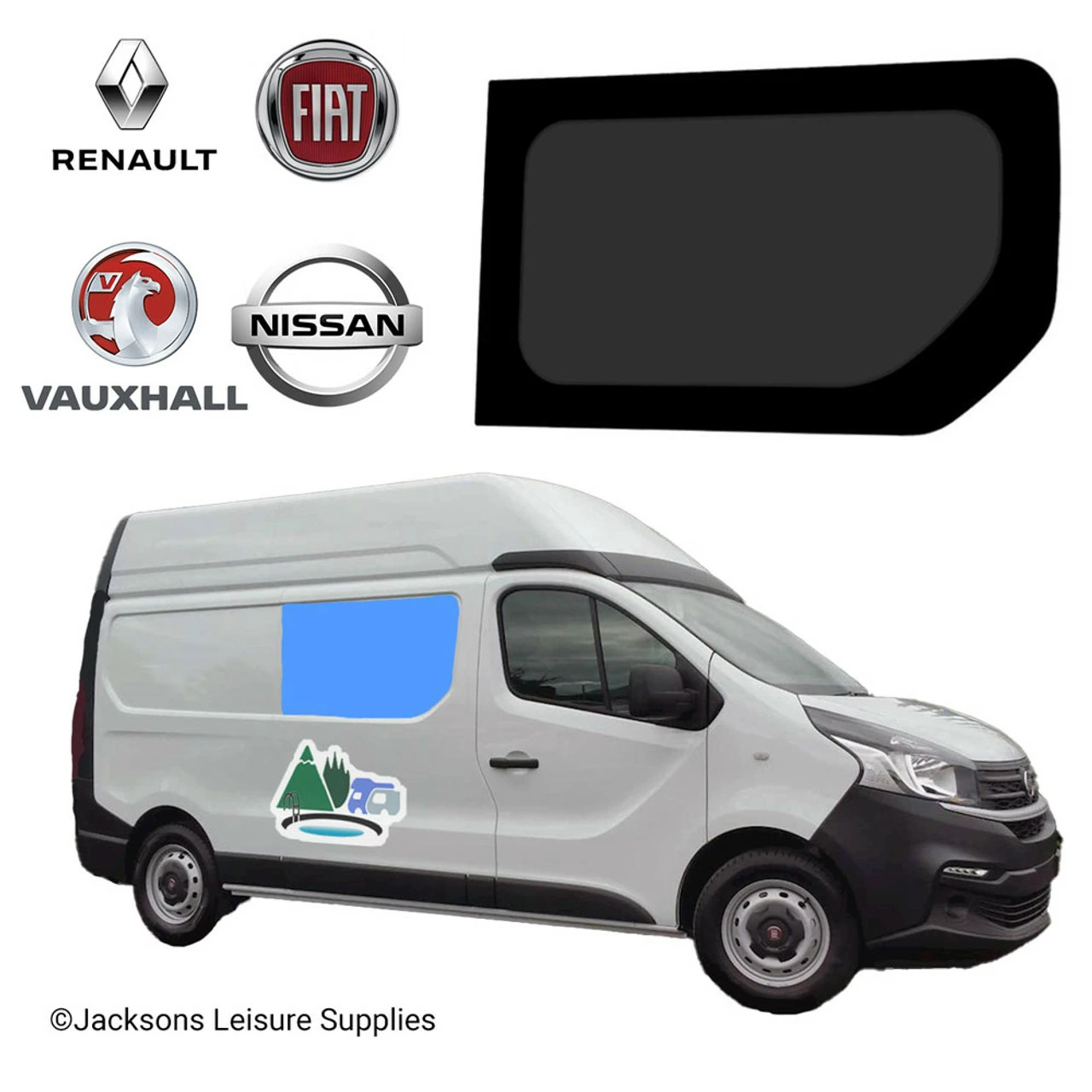JLS Renault Trafic Vauxhall Vivaro Bonded Glass Fixed Window - Driver's Side 3 JLS Renault Trafic Vauxhall Vivaro Bonded Glass Fixed Window - Driver's Side