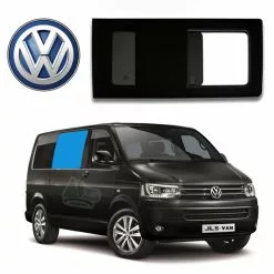 JLS VW T5 T6 Bonded Privacy Glass Sliding Window - Front Right Hand